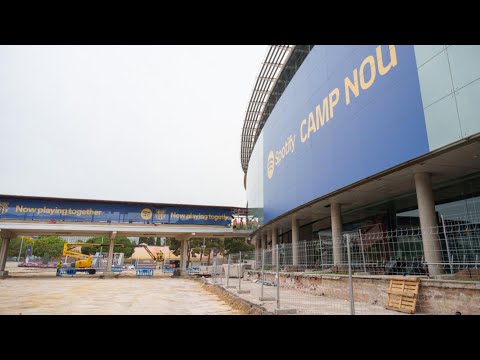 WORKS ON THE STADIUM CONTINUE AT SPOTIFY CAMP NOU