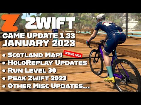 ZWIFT Update January 2023: New Scotland Map...soon // HoloReplay Updates // Peak Zwift 2023
