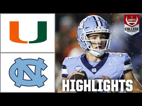 Miami Hurricanes Vs North Carolina Tar Heels Full Game Highlights