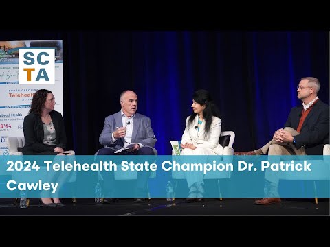 screenshot of youtube video titled Telehealth State Champion Dr. Patrick Cawley