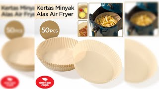 Pratinjau video produk One Two Cups Kertas Alas Air Fryer Paper Liner Oilproof 16cm 50 PCS - XK16