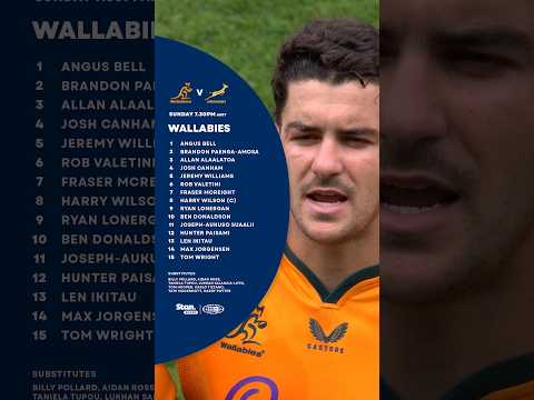 Les <strong>Kiss</strong> names his Wallabies lineup to <strong>face</strong> the Springboks 📝👀#Wallabies #TheFlightCentreSeries