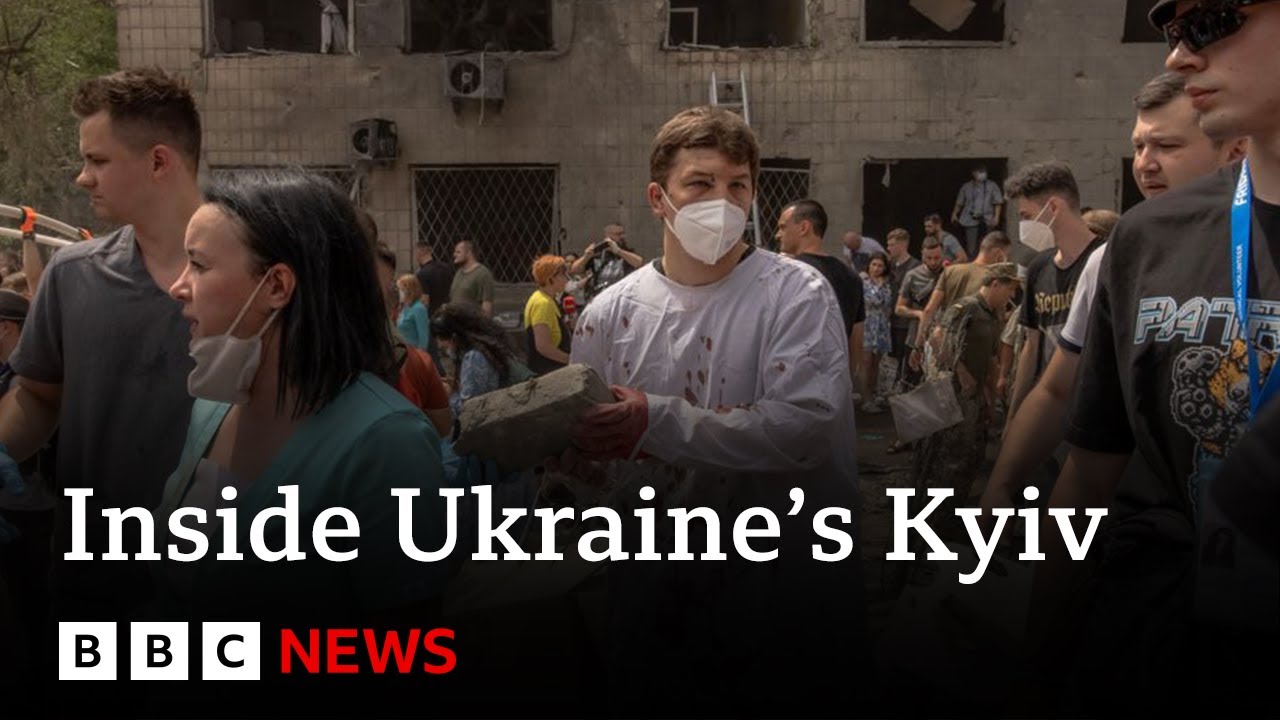 Kyiv describes 'real hell' of missile attack blamed on Russia | BBC News