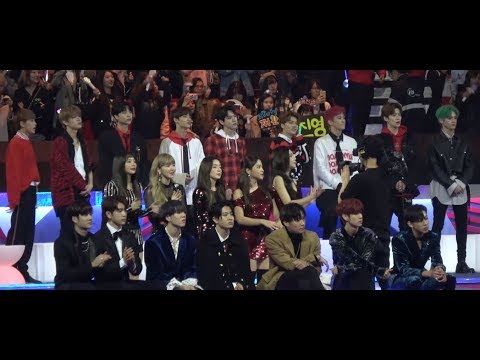 171201 MAMA nct red velvet got7 reaction to EXO power