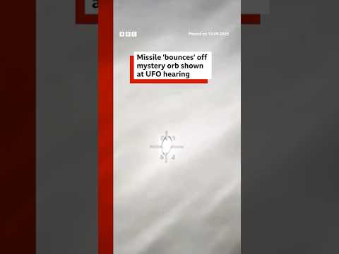 Hellfire missile "bounces" off suspected 'UFO'. #UFO #UAP #BBCNews
