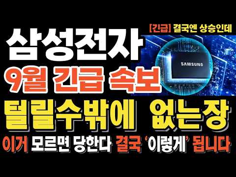 [삼성전자 주가전망] '긴급' 9월, 작정하고 흔든다! 털리지 않으려먼💥이 가격💥기키고, 결국'이렇게' 됩니다🚀매집포착