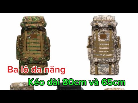 Ba lô dài 80cm thít vào đc 65cm quá OK cho ae đựng củi pcp quá tiện bảo hành 2 năm quá gầy dặn