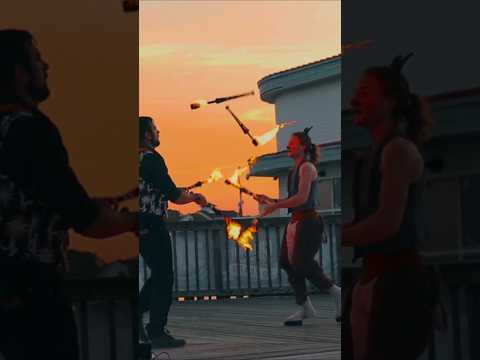 #flowarts #juggling #poi #staffspinning #fire #fyp #myrtlebeach #entertainment #slowmotion