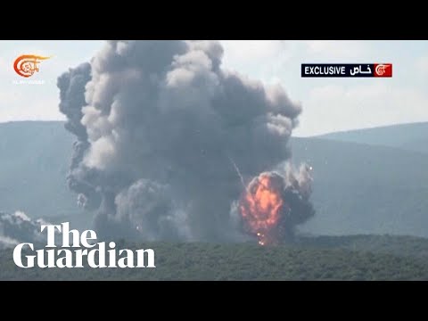 Moment of strike in Lebanon as Israel and Hezbollah exchange heavy fire