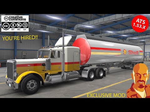 PETERBILT 359 SHELL & CUSTOM CISTERN TRAILER v1.0