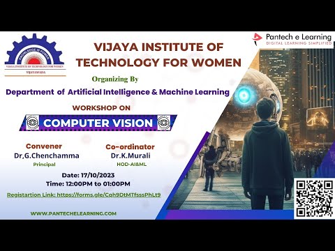 Free Webinar on COMPUTER VISION, Vijaya Institute Of Technology For Women || Pantech eLearning