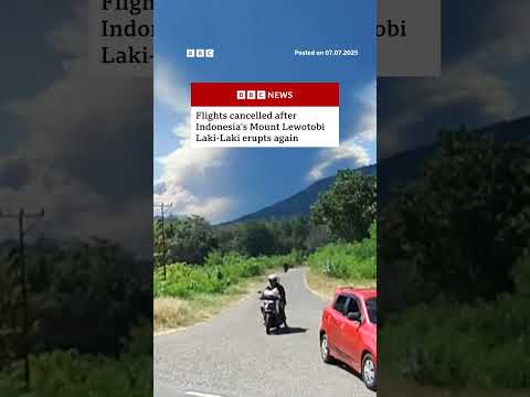Mount Lewotobi Laki-Laki erupted three weeks ago, causing disruption to air travel in Bali. #BBCNews