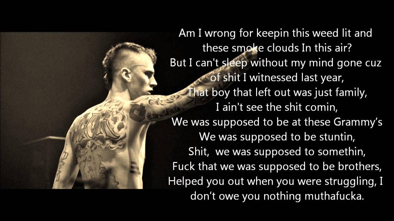 MGK Street Dreams BLACK FLAG Lyrics On Screen YouTube