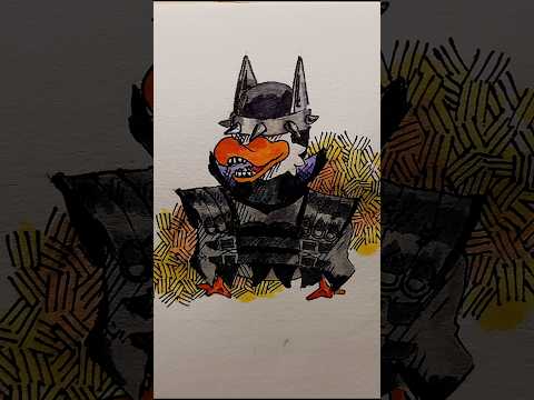 Día 169 | Pato Batman Que Ríe #dibujo #pato #art #draw #artist #batman #comics #slipknot #memes
