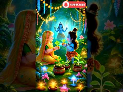 🌿 “जहां हर फूल आशीर्वाद में खिलता है” #shortvideo #बालशिव #मातापार्वती #viralvideo #shorts