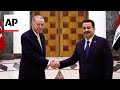 Turkish President Recep Tayyip Erdogan meets Iraqi PM Al Sudani