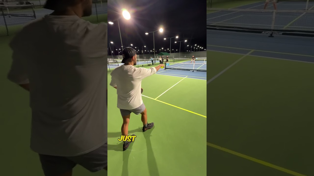 Two handed backhand serve!