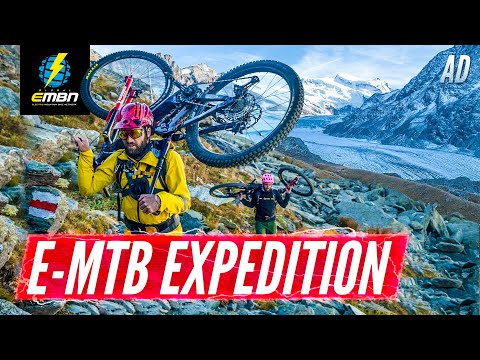 Extreme Alpine E-Mountain Biking On Swiss Glaciers!