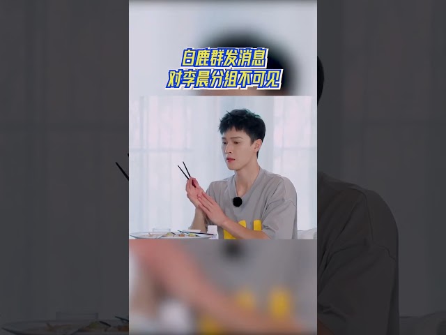 白鹿群发消息对李晨分组不可见 #奔跑吧