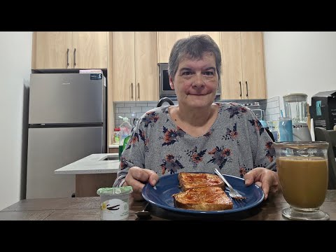 Morning chat with French toast Yogurt n Coffee 