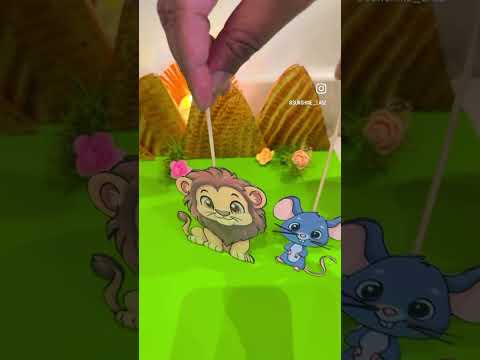 Interactive lion and the mouse story #scienceproject #schoolproject #viralshort #viralvideo