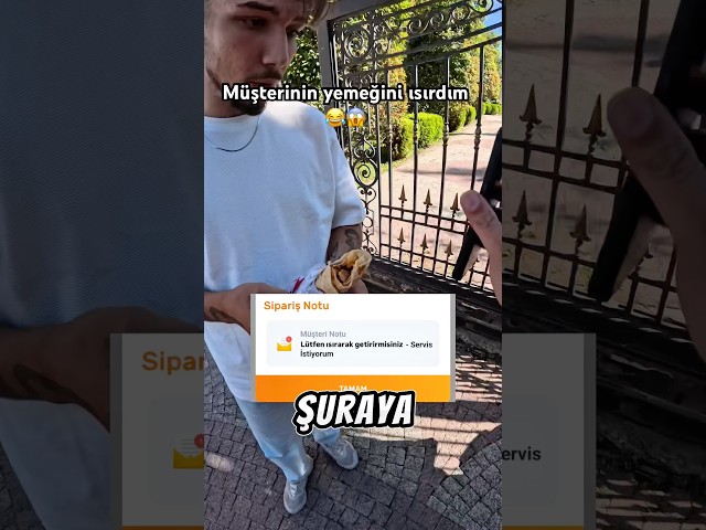 Müşterinin yemeğini ısırdım 😂😱 #shorts #keşfet #tiktok #motovlog #viral #fyp #reels #kurye #yamaha