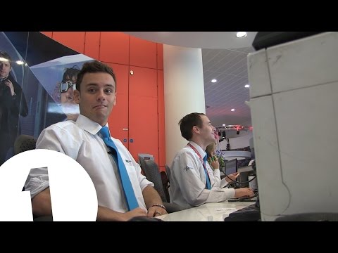 Tom Daley works BBC reception