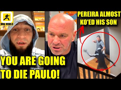 Khamzat Chimaev sends a chilling warning to Paulo Costa,Alex Pereira almost KO'ed his son,Strickland