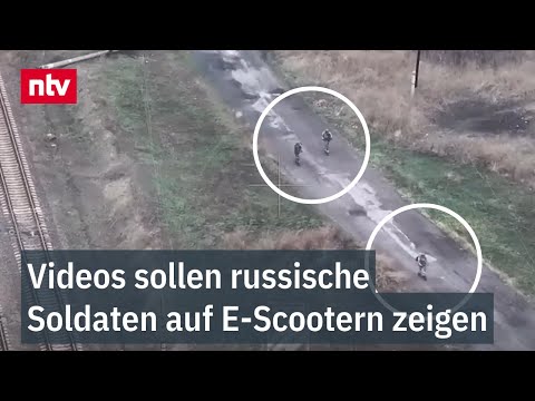 Skurrile Szene im Ukraine-Krieg: Videos sollen russische Soldaten auf E-Scootern zeigen | ntv