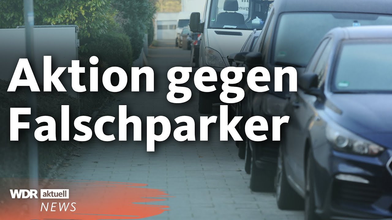 Zugeparkte Gehwege: Aktion gegen Falschparker | WDR aktuell
