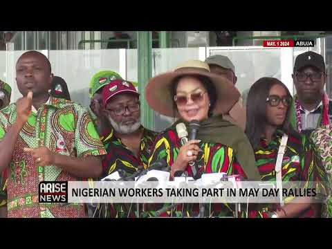 NIGERIAN WORKERS TAKING PART IN MAY DAY RALLIES