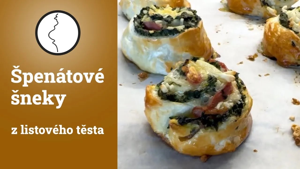 Špenátové šneky z listového těsta | Těhotnej kuchař