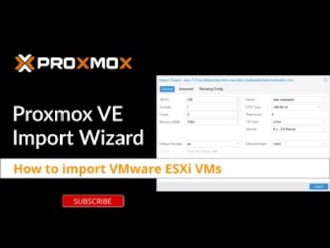 Proxmox VE Import Wizard: How to import VMs from VMware ESXi