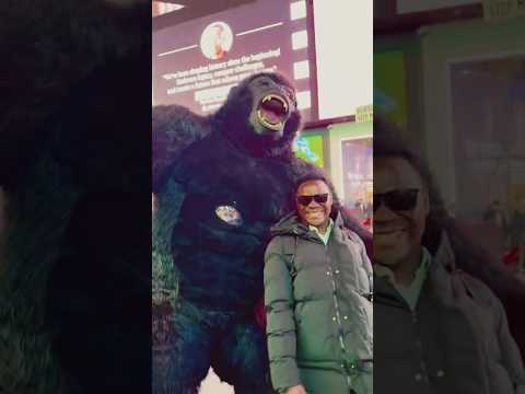 Image: A dance with gorilla ? #viralvideo #gorilla #afromusic #nyc #timesquare (U)