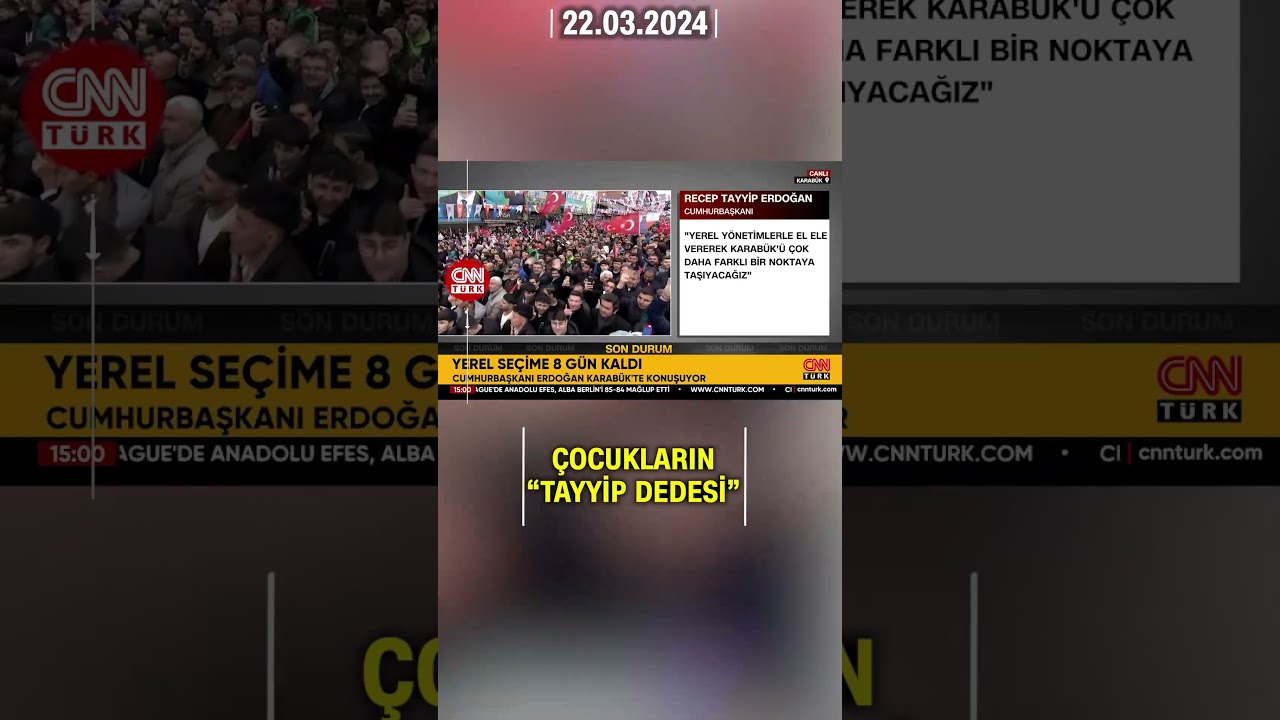 Recep Tayyip Erdoğan Karabük Mitingi'nde Konuşuyor... "Tayyip Deden Sevsin Seni" | CNN TÜRK #shorts