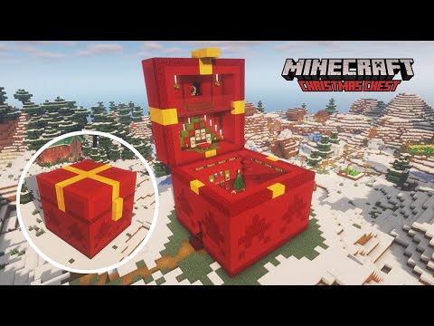 🎁 Minecraft : How to Build a Christmas Chest House | Tutorial 🎁