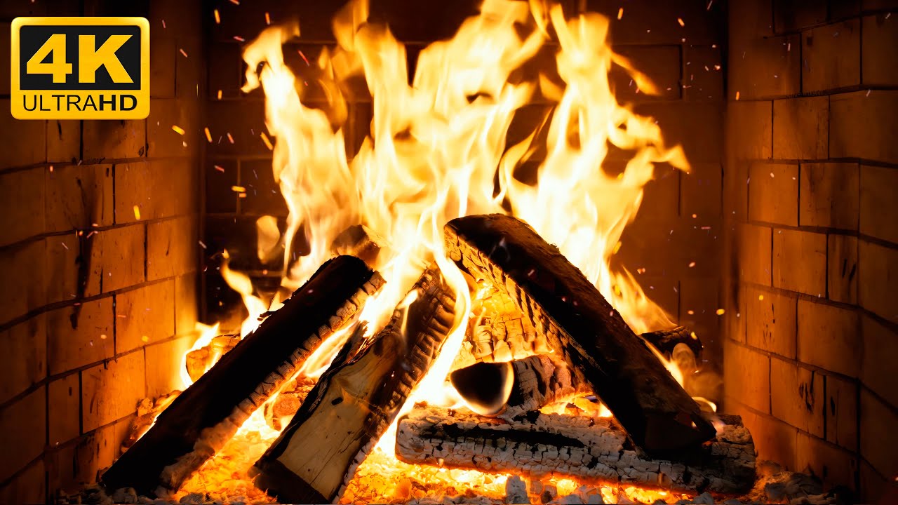 🔥 FIREPLACE RELAXATION THERAPY with TRANQUIL FIRE GLOW & RUSTLING FLAMES for EVENING RELAXATION