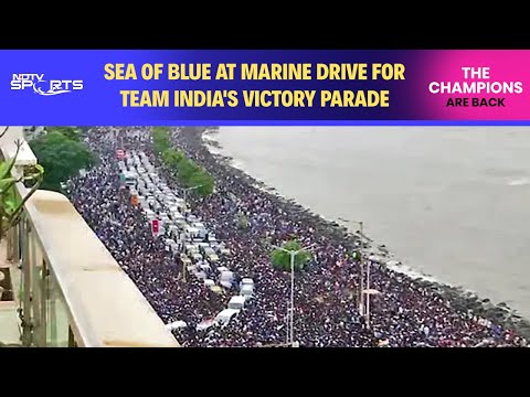 Team India Mumbai | Sea Of Blue At Marine Drive For Team India's Victory Parade