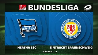 Hertha BSC vs. Eintracht Braunschweig | Matchday 13 — Bundesliga 2 2025/26