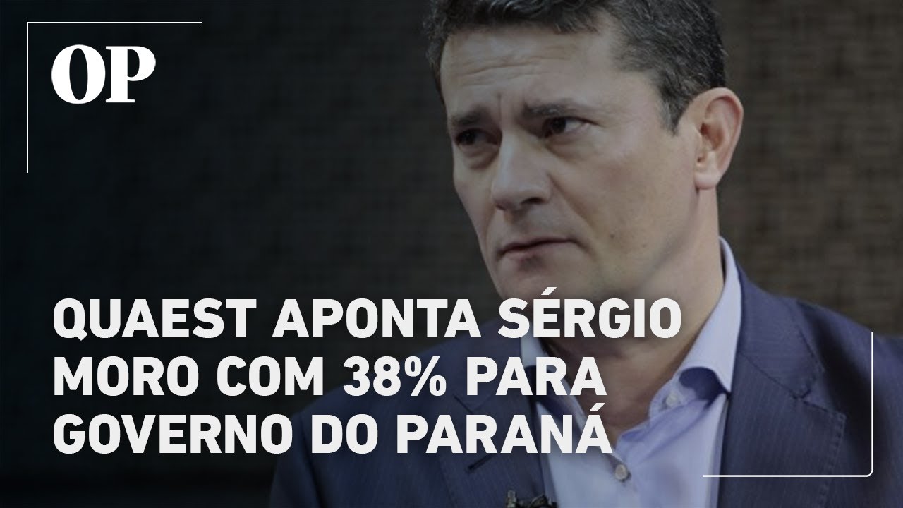 Quaest para governo do Paraná em 2026: Sergio Moro tem 38%; Paulo Martins, 8%