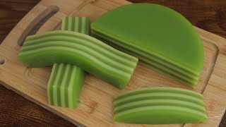 Bánh da lợn mềm dai, để lâu không bị cứng, thơm lá dứa và đậu xanh | Vietnamese steamed layer cake