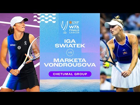 Iga Swiatek vs. Marketa Vondrousova | 2023 WTA Finals Group Stage | WTA Match Highlights