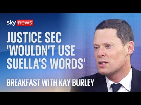 Justice sec 'wouldn't use' Suella Braverman words on rough sleeping being a 'lifestyle choice'