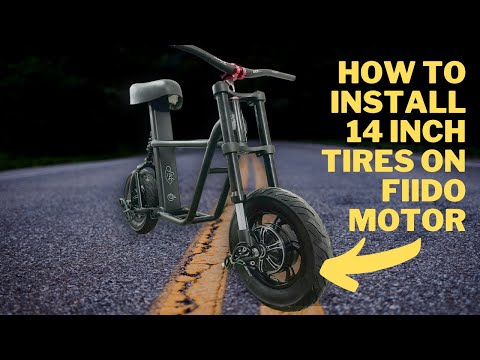How to install 14x3 wide tires change on 12 inch Fiido Motor