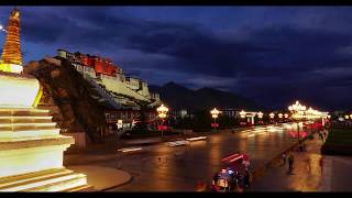 Potala Palace Aerial Video, Lhasa Travel Video, Tibet, China 4K