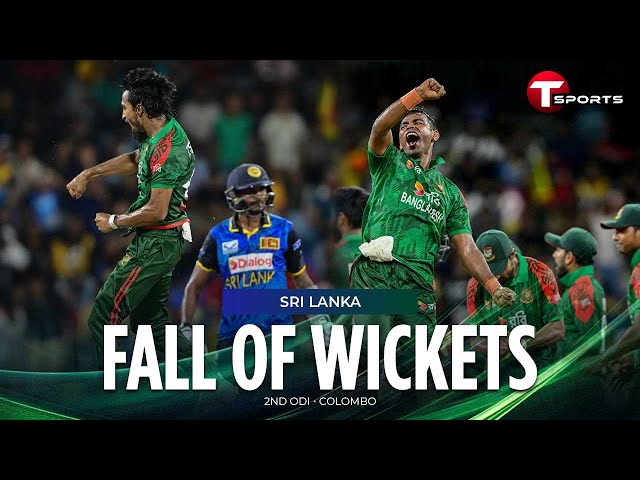Fall Of Wickets | Sri Lanka Innings | Sri Lanka vs Bangladesh | 2nd ODI | T Sports