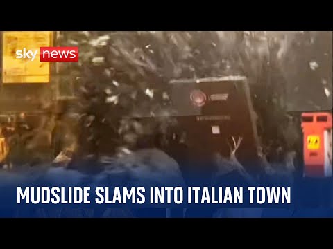 Italy: Mudslide sends people running for their lives