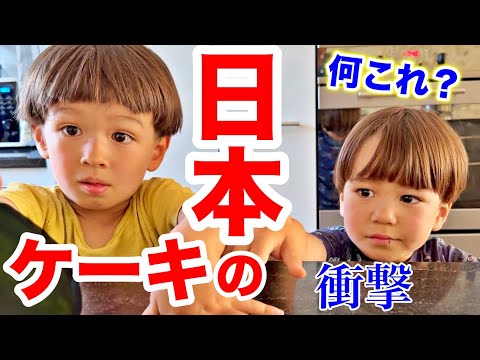 初めて食べる日本のケーキに息子が衝撃！爆食して全部無くなりました
