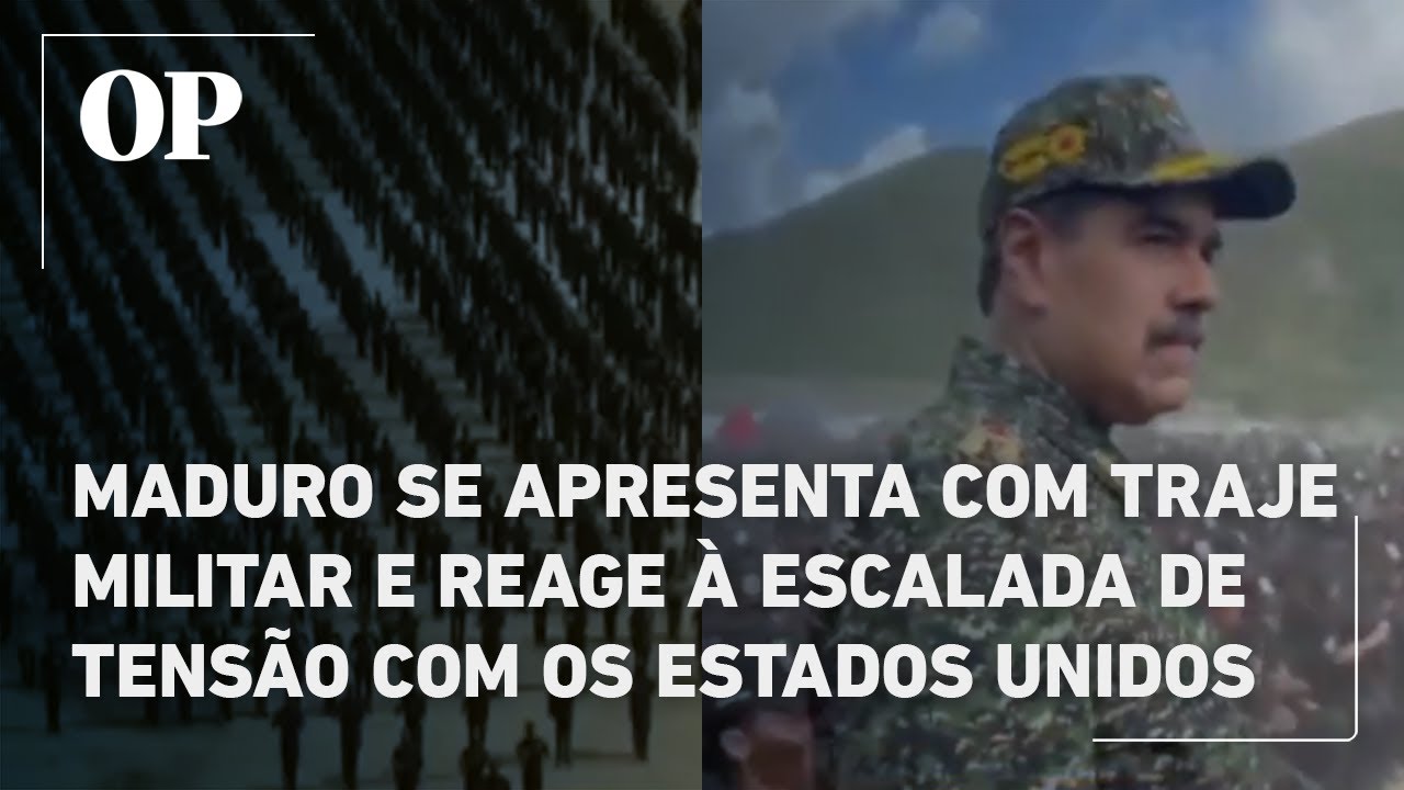 Maduro se apresenta com traje militar e reage à escalada de tensão com os Estados Unidos