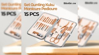 Pratinjau video produk Biutte.co Gunting Kuku Nail Art Set Manicure Pedicure 15 PCS - CT02